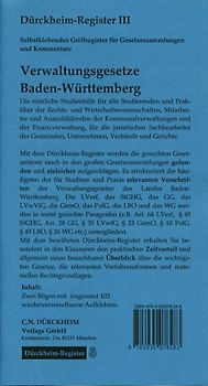 Dürig: Landesgesetze Baden-Württemberg, 102 bedruckte Griffregister