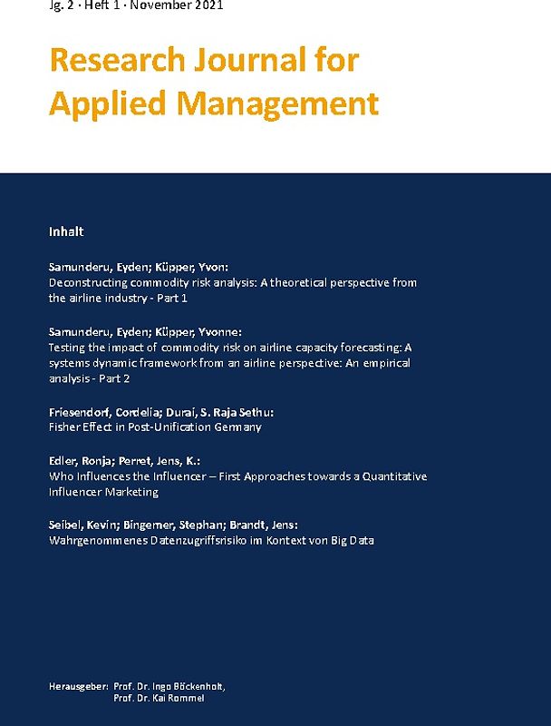 Research Journal for Applied Management - Jg. 2, Heft 1