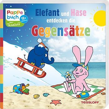 Elefant und Hase entdecken die Gegensätze.