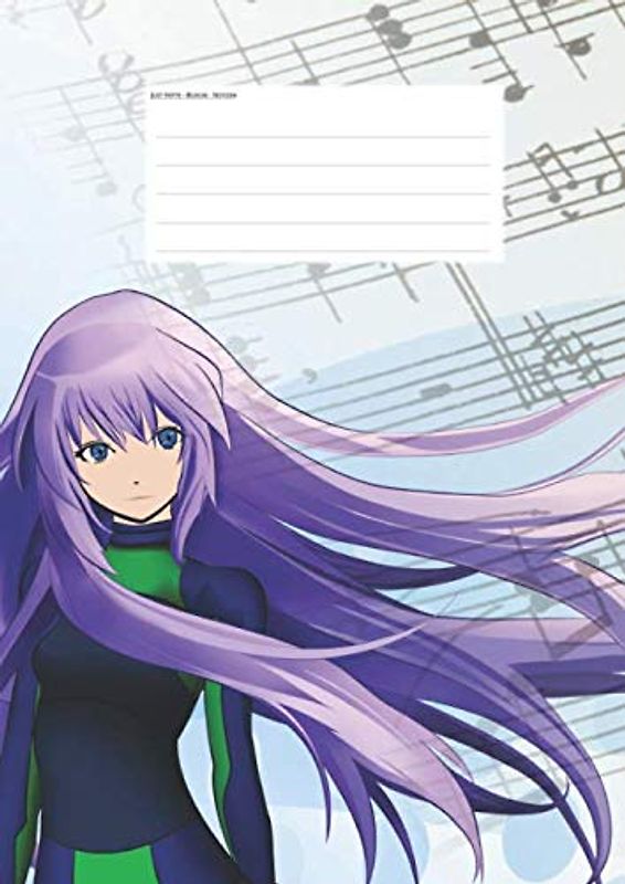Hefte - Blöcke - Notizen: Manga Mädchen Notenheft, 50 Seiten, 12 Systeme, DIN A4