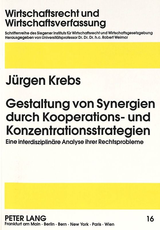 Gestaltung von Synergien durch Kooperations- und Konzentrationsstrategien