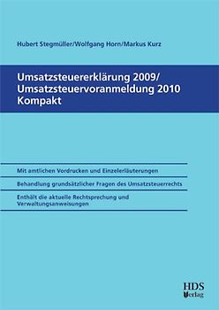 Umsatzsteuererklärung 2009/Umsatzsteuer-Voranmeldung 2010 Kompakt