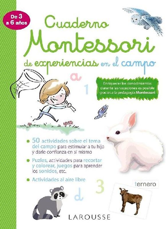 Cuaderno Montessori de experiencias en el campo