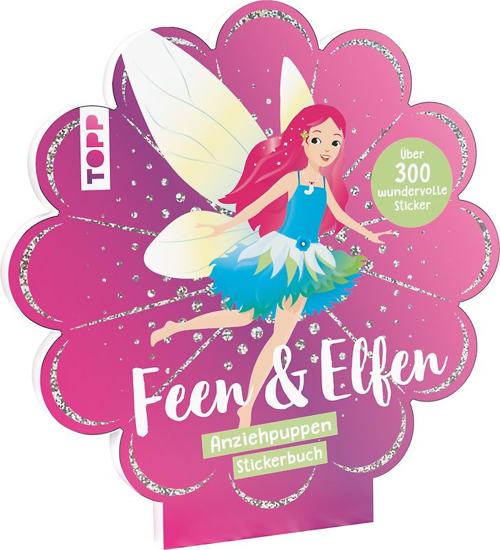 Stickerbuch: Anziehpuppen zum Stickern. Feen & Elfen