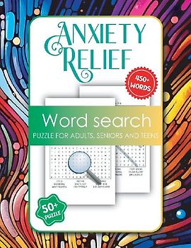 Anxiety Relief Word Search for Adults, Seniors and Teens