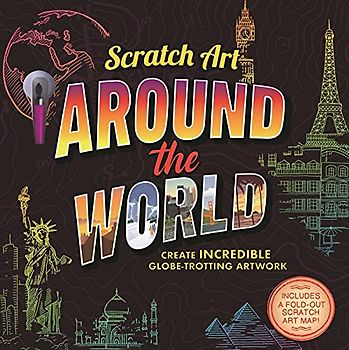 Around the World: Adult Scratch Art Activity Book