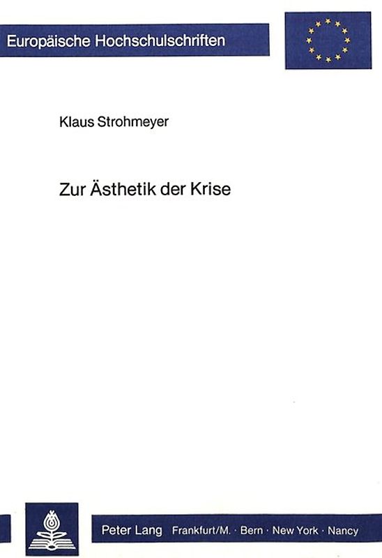 Zur Ästhetik der Krise