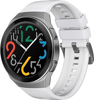 Huawei Watch GT 2e 46 mm argent bracelet en silicone blanc