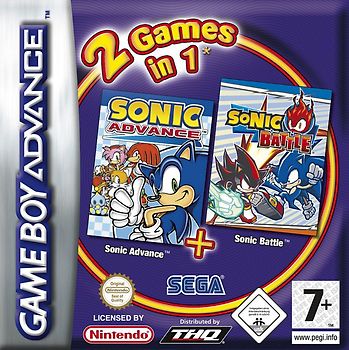 2 Games in 1 - Sonic Advance + Sonic Battle Nintendo Game Boy Advance