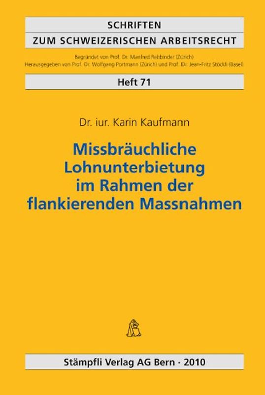 Missbräuchliche Lohnunterbietung im Rahmen der flankierenden Massnahmen