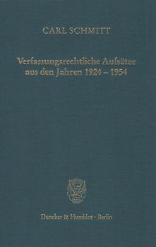 Verfassungsrechtliche Aufsätze aus den Jahren 1924–1954.