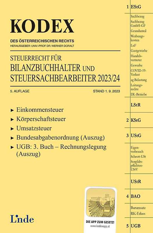 KODEX Steuerrecht für Bilanzbuchhalter und Steuersachbearbeiter 2023/24
