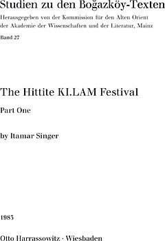 The Hittite KI. LAM Festival