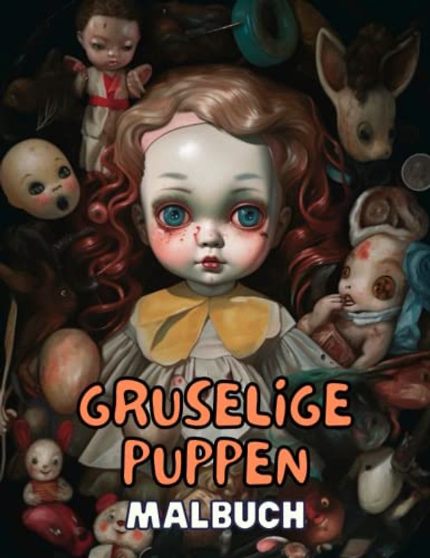 Gruselige Puppen Malbuch für Erwachsene - 50 einzigartige Designs: Entfesseln Sie Ihre düstere Seite mit diesen gruseligen Puppen Malvorlagen