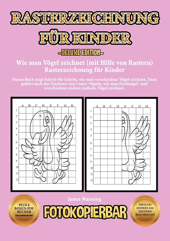 Wie man Vögel zeichnet (mit Hilfe von Rastern) - Rasterzeichnung für Kinder