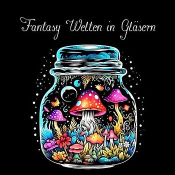Fantasy Welten im Glas Malbuch für Erwachsene (Fantasy Malbücher)