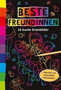 Kunterbunte Kratzbilder: Beste Freundinnen