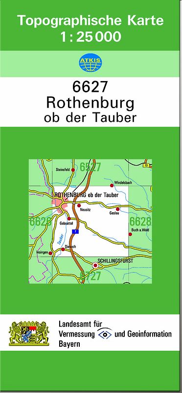 TK25 6627 Rothenburg ob der Tauber