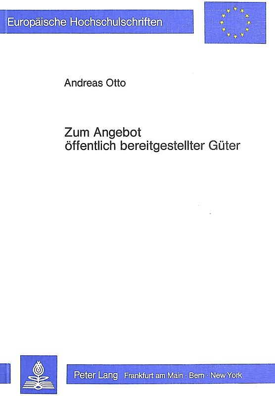 Zum Angebot öffentlich bereitgestellter Güter