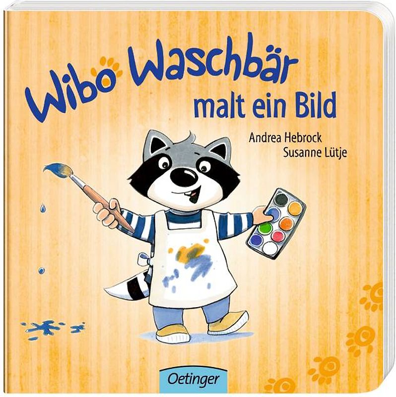 Wibo Waschbär malt ein Bild