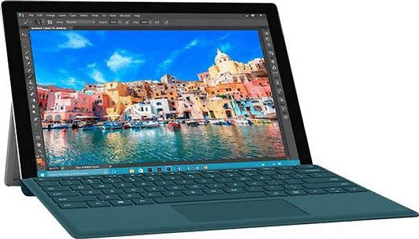 Microsoft Surface Pro 4 12,3" Intel Core i5 128GB SSD 4GB RAM [Wi-Fi, inkl. grünem Keyboard Dock, Surface Pro 4-Type Cover] silber