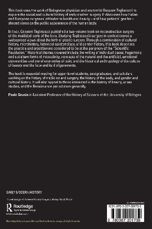 Gaspare Tagliacozzi and Early Modern Surgery