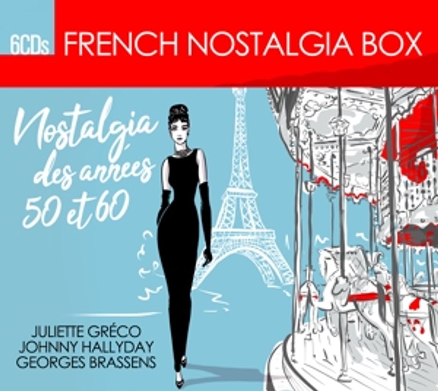 French Nostalgia Box-Nostalgie des annees 50et60 - Greco,Juliette-Hallyday,Johnny-Brassens,Georges [6 CDs]