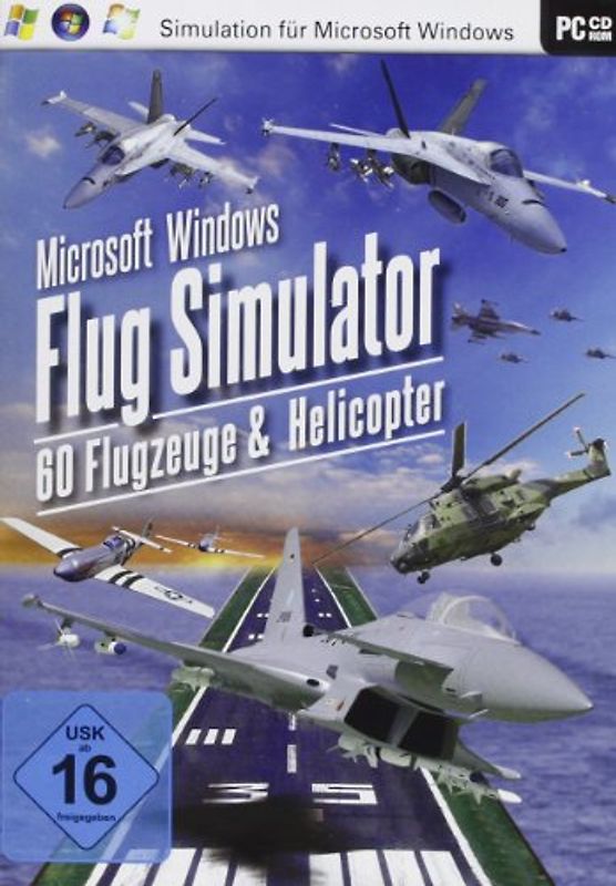 Microsoft Windows Flug Simulator - 60 Flugzeuge & Helicopter PC Spiele