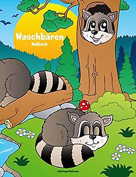 Waschbären-Malbuch 1