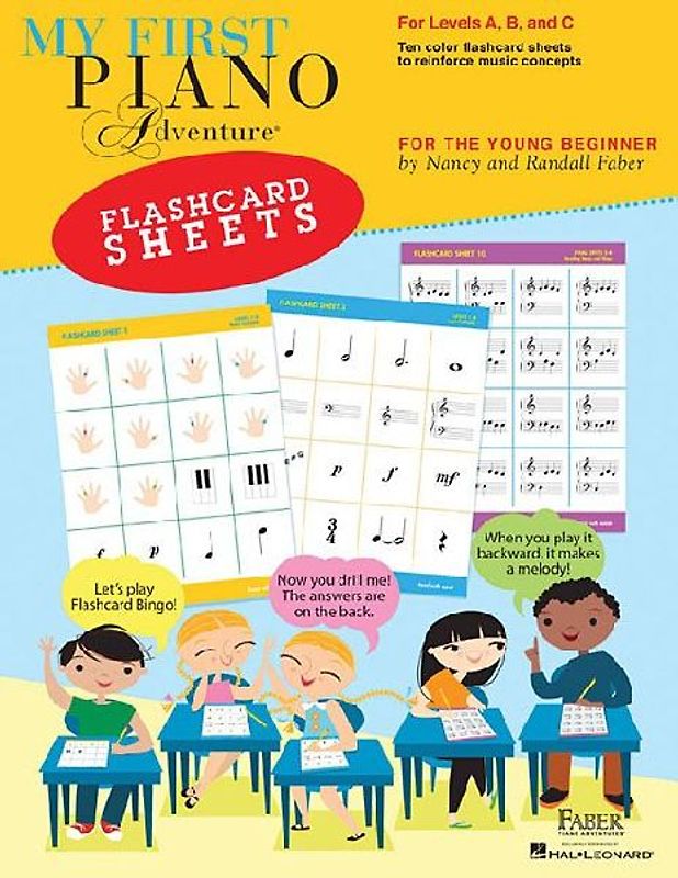 My First Piano Adventure Flashcard Sheets