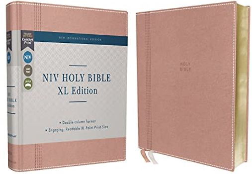 NIV, Holy Bible, XL Edition, Leathersoft, Pink, Comfort Print