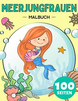 Meerjungfrauen Malbuch ab 1 Jahr: Nettes Geschenk für Anti-Stress und Entspannung