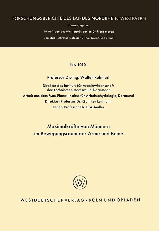 Maximalkräfte von Männern im Bewegungsraum der Arme und Beine