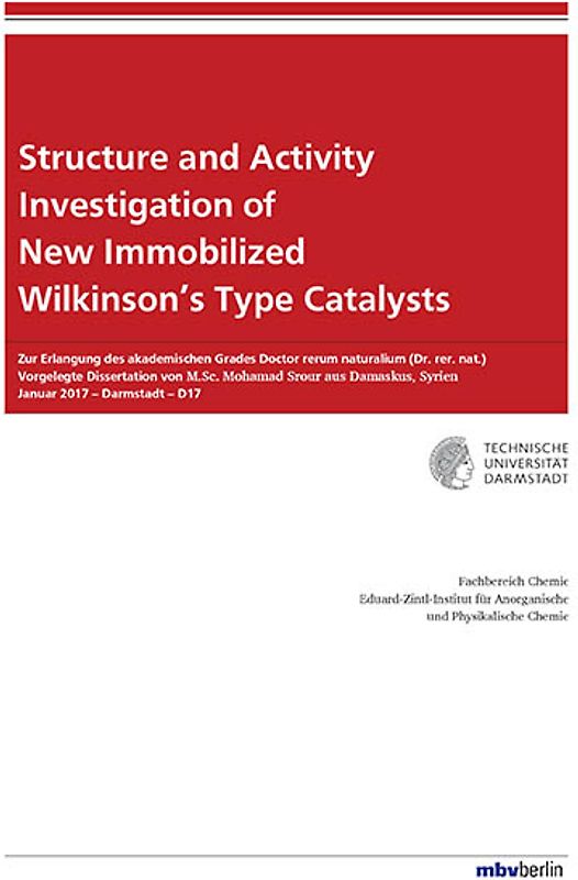Structure and Activity Investigation of New Immobilized Wilkinson’s Type Catalysts