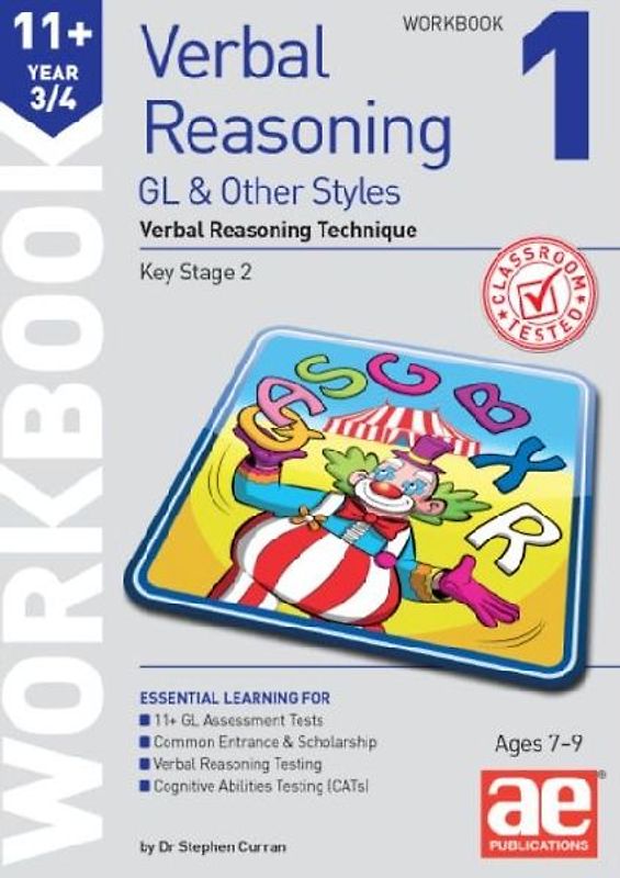 11+ Verbal Reasoning Year 3/4 GL & Other Styles Workbook 1