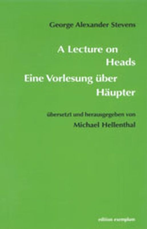 A Lecture on Heads /Eine Vorlesung über Häupter