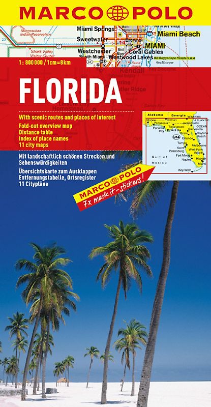 MARCO POLO Länderkarte Florida 1:800 000