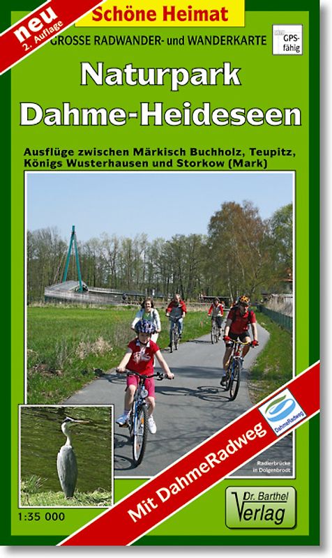 Große Radwander- und Wanderkarte Naturpark Dahme-Heideseen