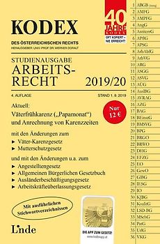 KODEX Studienausgabe Arbeitsrecht 2019/20