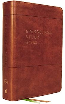 Evangelical Study Bible: Christ-centered. Faith-building. Mission-focused. (NKJV, Brown Leathersoft, Red Letter, Large Comfort Print)