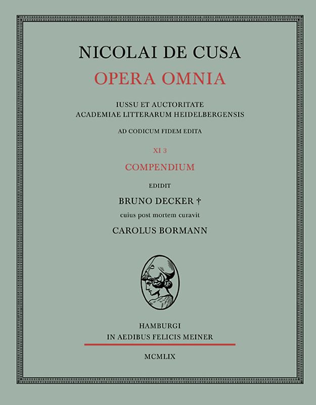 Nicolai de Cusa Opera omnia / Compendium