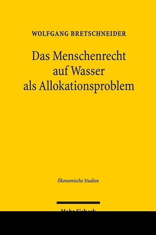 Das Menschenrecht auf Wasser als Allokationsproblem
