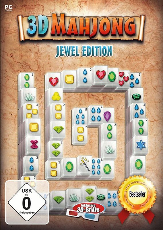 3D Mahjong [Jewel Edition inkl. 3D-Brille] PC Spiele