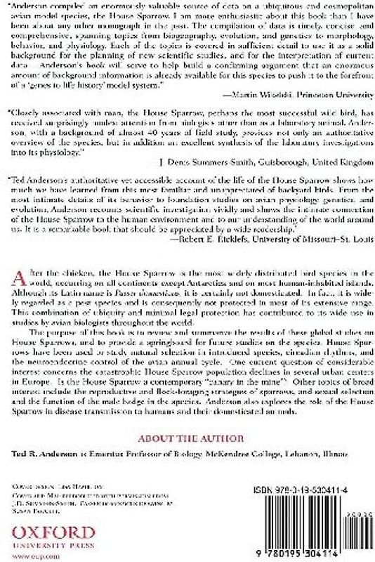 Biology of the Ubiquitous House Sparrow