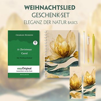 Ein Weihnachtslied Geschenkset (Softcover + Audio-Online) + Eleganz der Natur Schreibset Basics