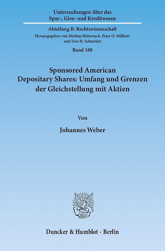 Sponsored American Depositary Shares: Umfang und Grenzen der Gleichstellung mit Aktien.