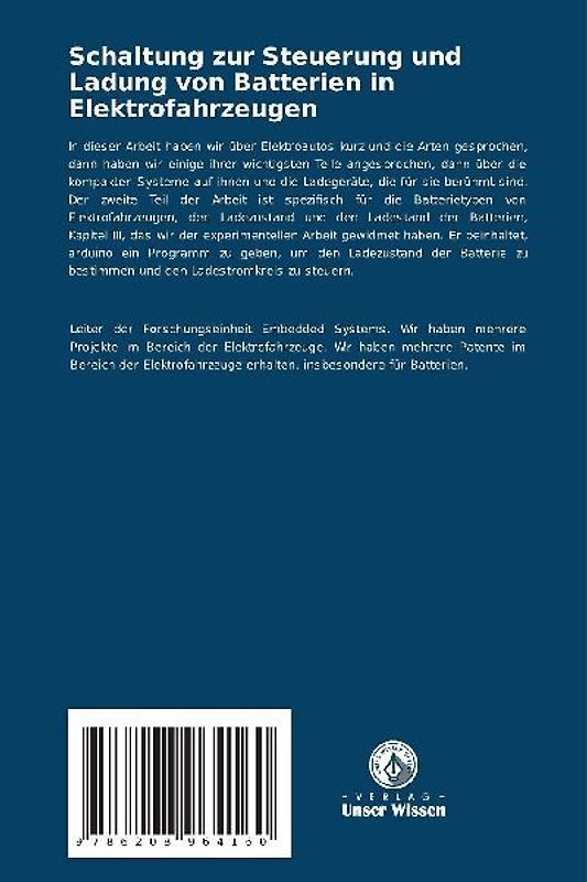 Schaltung zur Steuerung und Ladung von Batterien in Elektrofahrzeugen