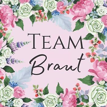 Team Braut: JGA Erinnerungsalbum in pink mit 50 Seiten für eure Glückwünsche, Fotos und vieles mehr | Gästebuch Jungesellinenabschied