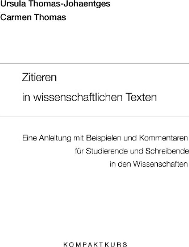 Zitieren in wissenschaftlichen Texten