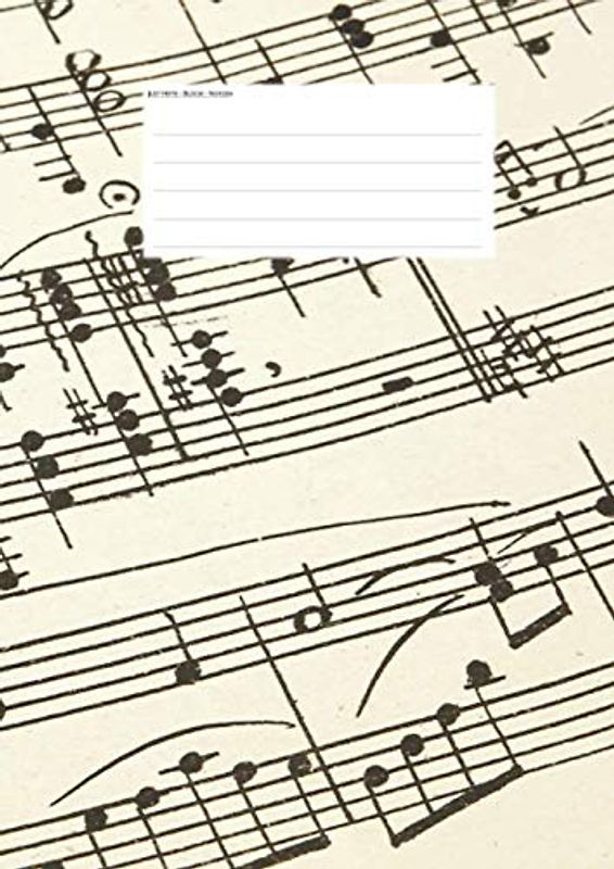 Hefte - Blöcke - Notizen: Design Noten, Notenheft, 50 Seiten, 12 Systeme, DIN A4